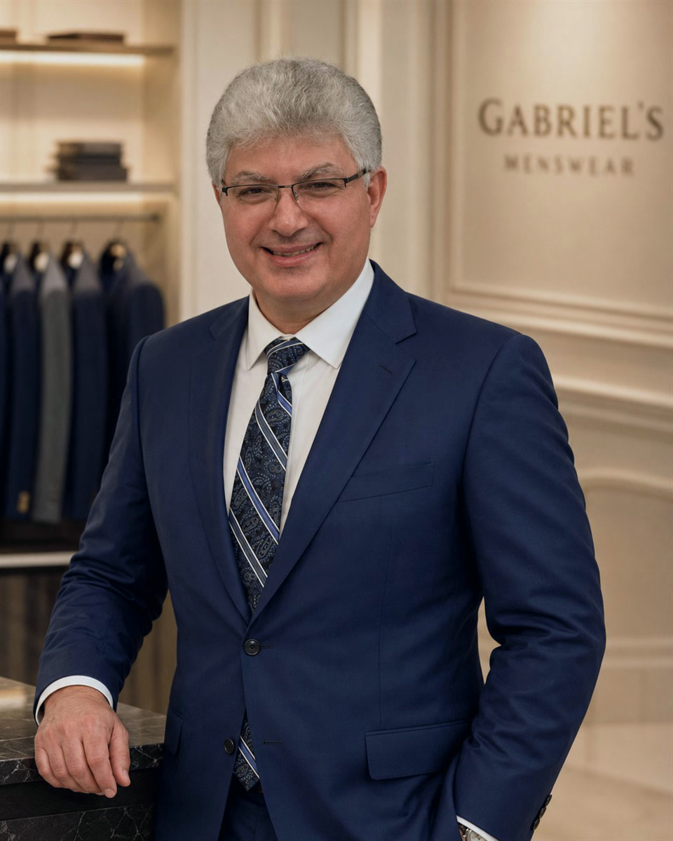 Gabriel, owner and Senior Master Tailor at Gabriel's Menswear in Holden.